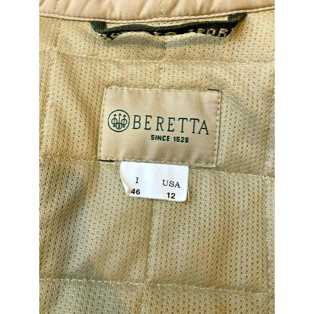 Beretta Sport Womens Quilted Coat Beige Thermore Insulated Cool Max Italy 12 - Picture 5 of 9